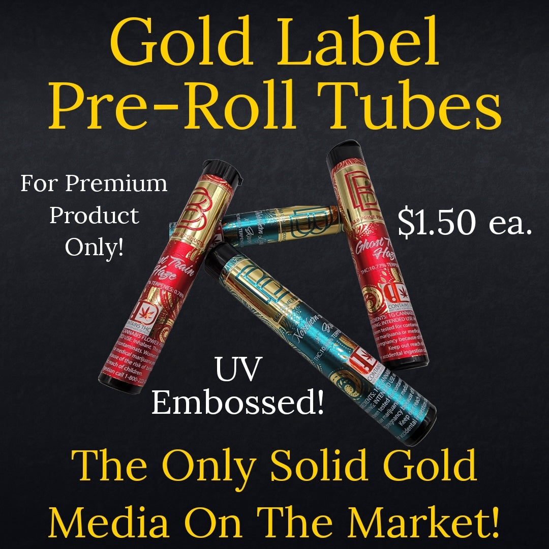 Turnkey Gold Pre-Roll Tubes w/ Spot UV